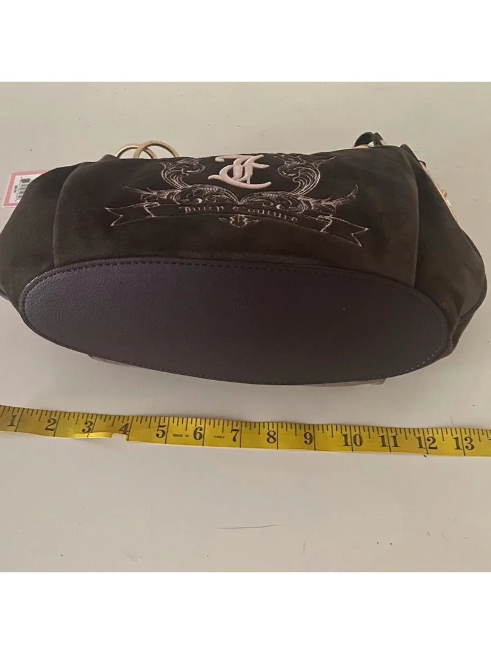 Juicy Couture Need More Juicy Hobo Shoulder Bag Chocolate W/ Heart Charm NEW